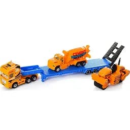 Трейлер метал, 28 см, з будтехнікою, 2 шт. (В асортименті)