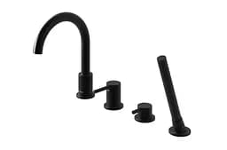 Смеситель для ванны Kohlman Axel Black на борт ванны QB244AB Черный матовый