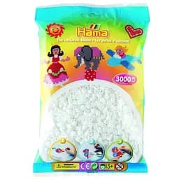 Термомозаика Hama Набор белых бусин Midi 5+ 3000 шт