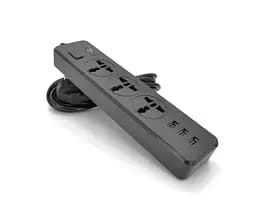 Сетевой фильтр ТВ-Т13, 3 розетки + 3 USB, 2 м, сечение 3х0,75мм, 2500W, Black - мініатюра 1