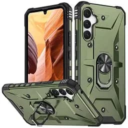 Ударостійкий чохол Epik Pathfinder Ring для Samsung Galaxy S23 FE Зелений / Army Green