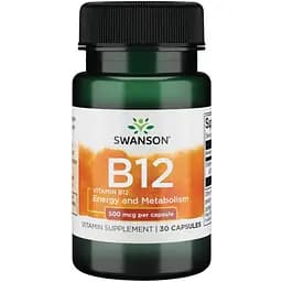 Вітамін В12 Swanson Vitamin B-12 500 мкг 30 капсул