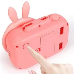 Фотокамера-генератор мильних бульбашок 9996 Children's camera Rabbit / Pink - мініатюра 2