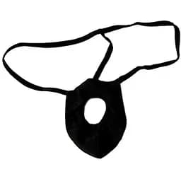 Стрінги чоловічі зі спеціальним отвором One size Чорний K0122-4