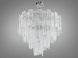 Люстра стельова Diasha 818/600CH 10 E14, хром, скло, сучасний стиль, висота 75 см, діаметр 60 см