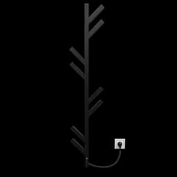 Електрична рушникосушарка Kosser Мадера 1200x255 ERL тайм. білий РМ01ERL, Чорний матовий, нижнее