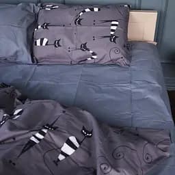 Комплект постільної білизни MirSon Бязь Night cats 110х140 см (2200011152004) - мініатюра 2