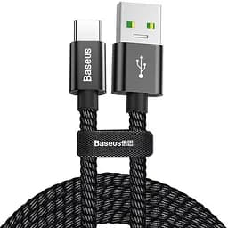 Кабель Baseus Double Fast Charging Cable USB to Type-C 5A 1m CATKC-A01 Black