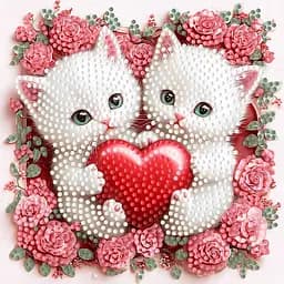 Алмазна мозаїка Strateg ПРЕМІУМ Мурлики на паперовій основі розміром 18х18 см (ZAV1818-27)