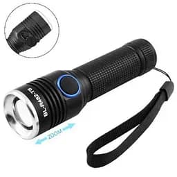 Фонарик ручной Bailong R842 CREE T6, Zoom, 3 режима, алюминий, аккумулятор, USB, 126х30х24 - мініатюра 2