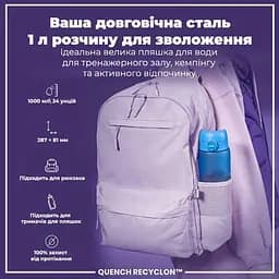 Пляшка для води ION8 1000 мл BPA Free Times To Drink (ЕКО пляшка) Blue &amp; Pink (I8RF1000PBPMOT) - мініатюра 5