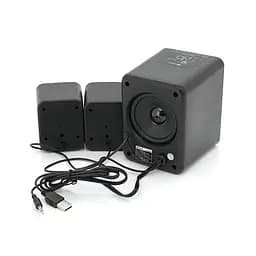 Колонки Kisonli U-3000BT, 5W+2x3W, USB/TF/BT/FM/AUX, с сабвуфером, DC: 5V, Black, BOX, Q40 - мініатюра 3