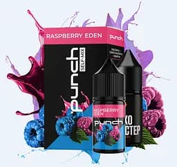 Набор компонентов для самозамеса солевой заправки Punch 30 мл Raspberry Eden Малина, голубая малина и ежевика, 0-50 мг (17376)