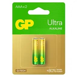 Батарейка Gp AAA LR03 ULTRA Alcaline x 2 (24AUETA21-2BC2 / 4891199027642)