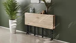 Стіл-книжка трансформер Оріон 3 Ferrum-decor 750x1150x880 Чорний метал ДСП Дуб Сан-Марино 16 мм (FRD-105082) - мініатюра 8