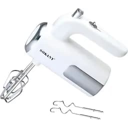 Ручний міксер Sokany SK-6640 із насадками для тесту 5 швидкостей 400Вт Білий