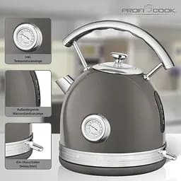 Електрочайник металевий PROFI COOK PC-WKS 1192 Anthracite - мініатюра 3