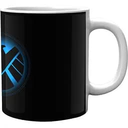 Кружка GeekLand білі Агенти Щ.И.Т Agents of S.H.I.E.L.D. логотип на чорному тлі AS.02.020