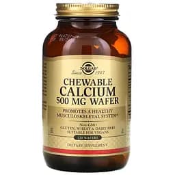 Кальций жевательный Solgar Chewable Calcium 500 мг 120 вафель