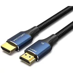 Кабель мультимедийный HDMI M to HDMI M 1.5m 8K cotton braided blue Vention (ALGLG)