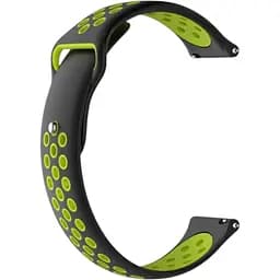 Ремешок DK CDK для Xiaomi Amazfit Pace 22mm Silicone Sport Band Nike (011907) (black / green)
