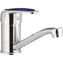 Змішувач для умивальника CRON MAGIC 004 синя ручка (CR0150)