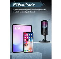 Цифровой конденсаторный микрофон для записи Takstar GX-1 USB RGB - мініатюра 7
