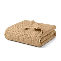 Плед-покривало Cosas Knitted Braid Sand косичка 75х95 см (Blanket_27Sand_KnittedBraid_75x95)