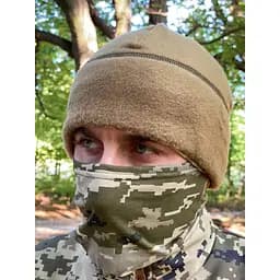 Шапка тактическая флисовая ВСУ (ЗСУ) 8581 койот