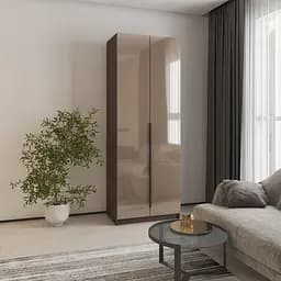 Шафа 2-дверна MebelStar Оскар Gloss BL-B, стандарт 80x52x220 см Дуб рістрето/Латте (MBS-5111)