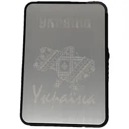 Портсигар на 10 сигарет з автоматичною подачею та запальничкою HL-427 Silver Карта (15691)