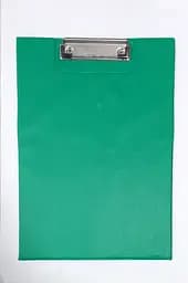 Клипборд ПВХ 0321, планшет книжка А4 / А3 с зажимом, бумвенил, в пакете (8058778152454) Зелёный