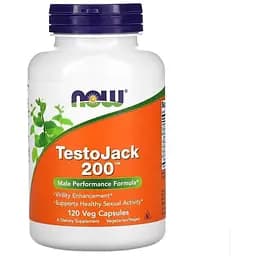 Стимулятор тестостерона NOW Testo Jack 200, 120 вегакапсул
