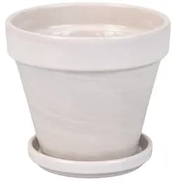 Вазон керамічний Spang BLT Lazur з піддоном 15.5x13.5 см граніт (3421757)