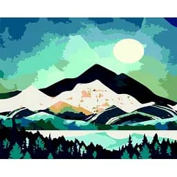 Картина по номерам ZiBi Art Line Горные склоны 40х50 см (ZB.64104)