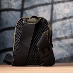 Невелика слінг сумка для подорожей із якісного текстилю Vintage 22871 зелена - мініатюра 9