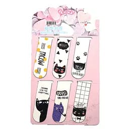 Закладка-магніт Кошки, 6x2 см, картон, 2 шт. в упаковці