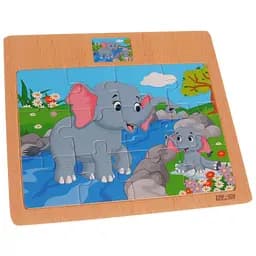 Дерев’яний пазл «Слони» IW10
