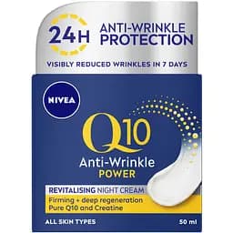 Відновлювальний нічний крем NIVEA проти зморщок Q10 Power 50 мл (81289)