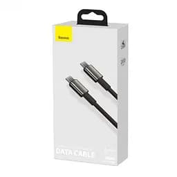 Кабель Baseus Tungsten Gold Fast Charging Data Cable Type-C to Type-C 100W 2 м Чорний - мініатюра 3