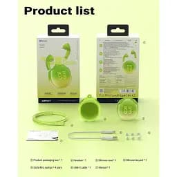 Навушники TWS Acefast T9 avocado green - мініатюра 3