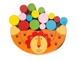 Дитяча іграшка балансир Божа корівка MD 1276 дерев'яна Лев