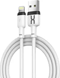 Кабель DC CL-210 USB - Lightning для телефонов Apple 1 метр эластичный силиконовый белый