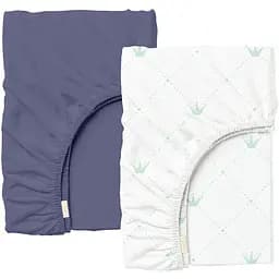 Набір простирадл Cosas на резинці 60х120 minty majesty, синій (SetSheet_87DarkBlue_CrownCellMint_60x120_2)