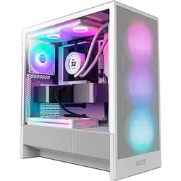 Корпус NZXT H5 Flow RGB без блока питания, белый (CC-H52FW-R1)