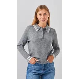 Женский поло однотонный On me ST2511 One Size Серый