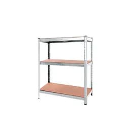 Стелаж металевий 100x80x60 см ЦИНК 3 полички MДФ (8 мм) БОНА-ПРО