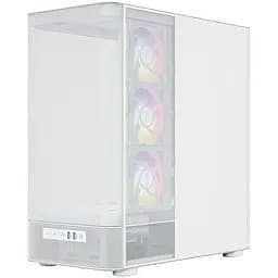 Корпус ModeCom VOLCANO AQ400 ARGB MIDI SIDE LCD 6,2” 4x120mm fans WHITE без БЖ ATX - мініатюра 3