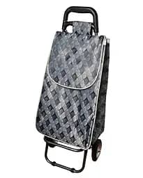 Тележка для покупок на металлических колёсах 95 × 35 × 30 см серая (2205)