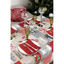 Скатертина Прованс Merry Christmas 180х132 см різнобарвна (31463) - мініатюра 3